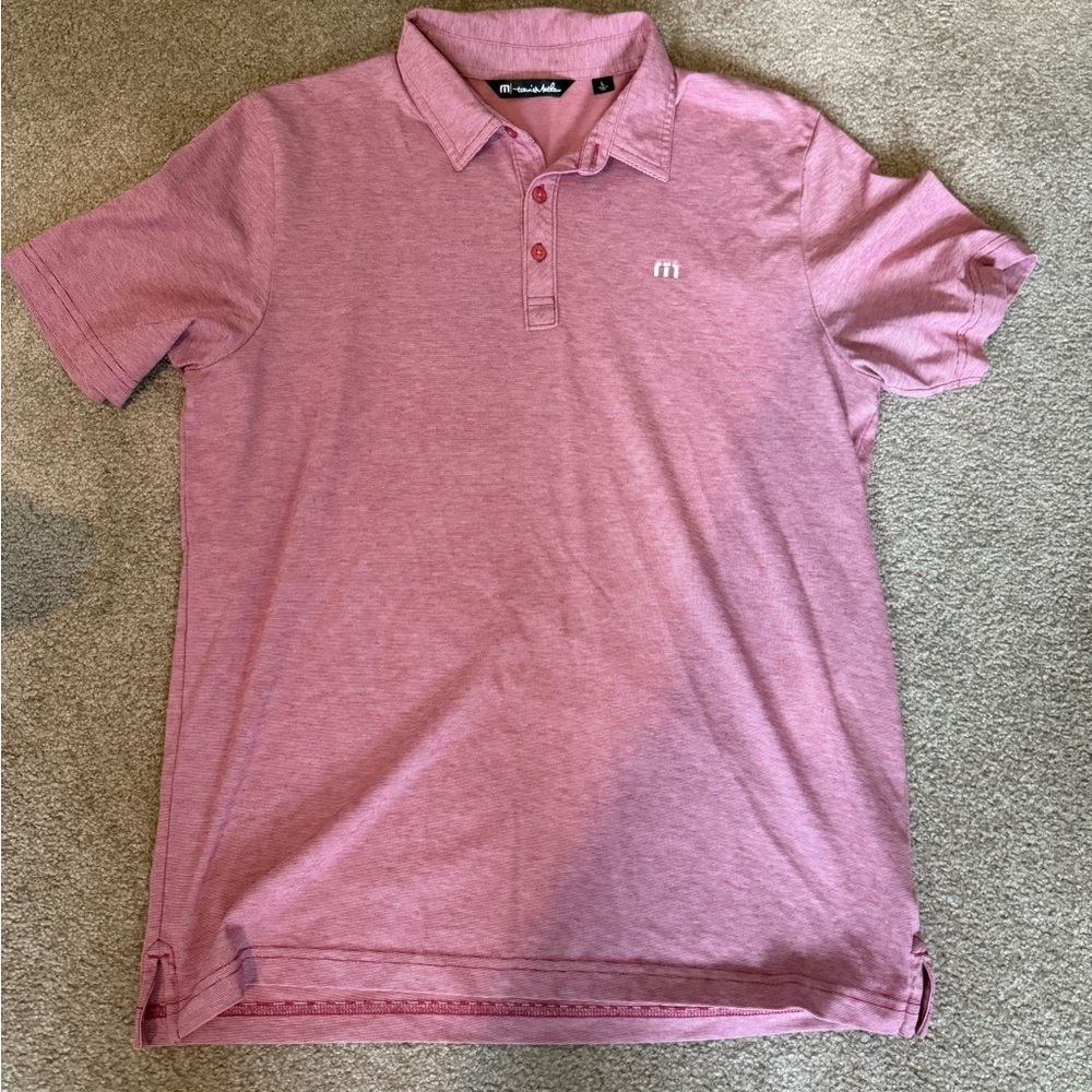 Travis Mathew Pink Polo Shirt